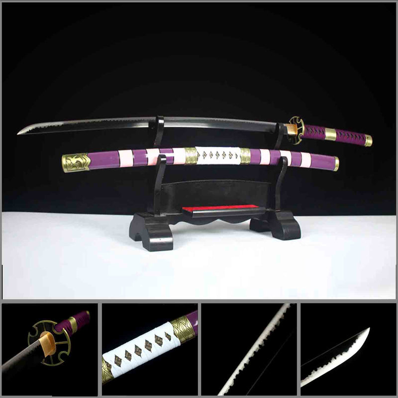 One Piece Nidai Kitetsu Katana Sword – Handmade 1045 Steel Full Tang A 