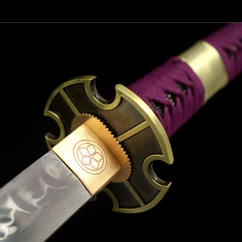 One Piece Nidai Kitetsu Katana Sword Handmade T10 Steel Anime Samurai 