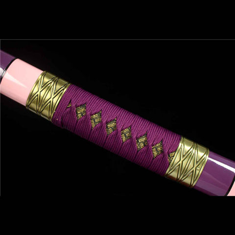 Close-up of tsuka (handle) wrapping and craftsmanship