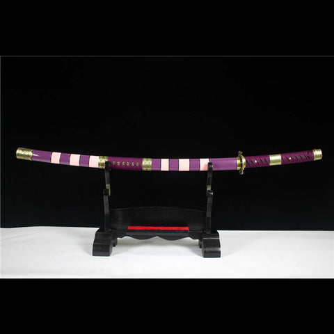 Display of Handmade Nidai Kitetsu Katana Sword on stand (stand not included)