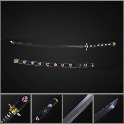 One Piece Roronoa Zoro Shusui Katana Sword hand forged folded steel