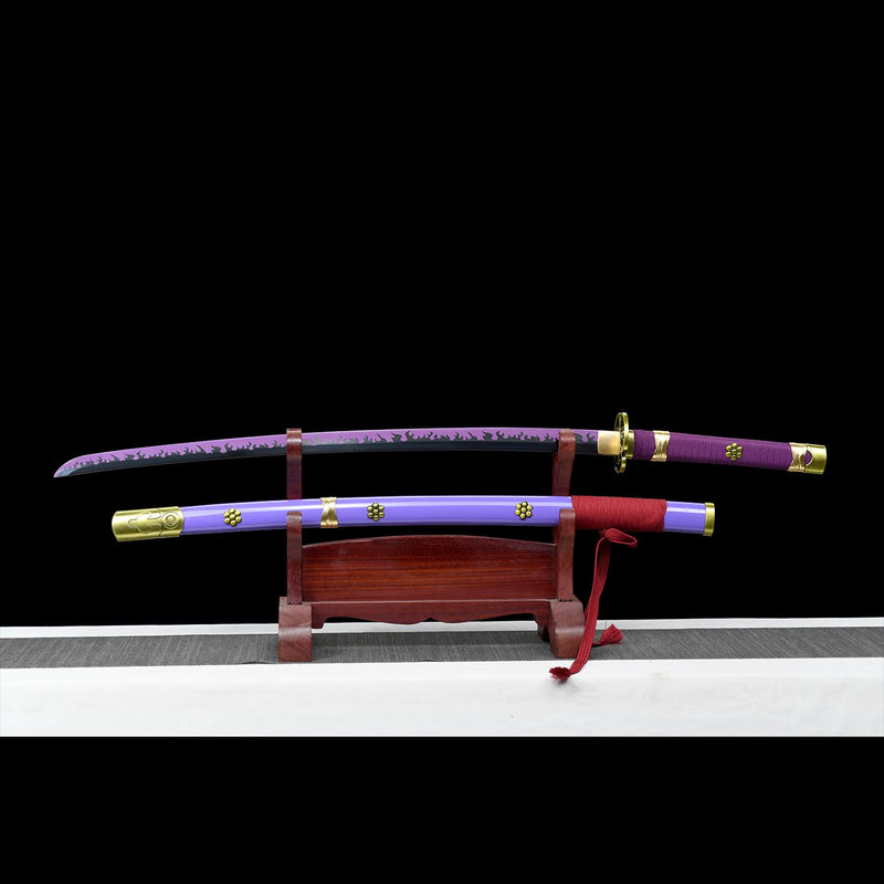Roronoa Zoro Enma Katana Sword One Piece Purple Blade 1095 Steel 