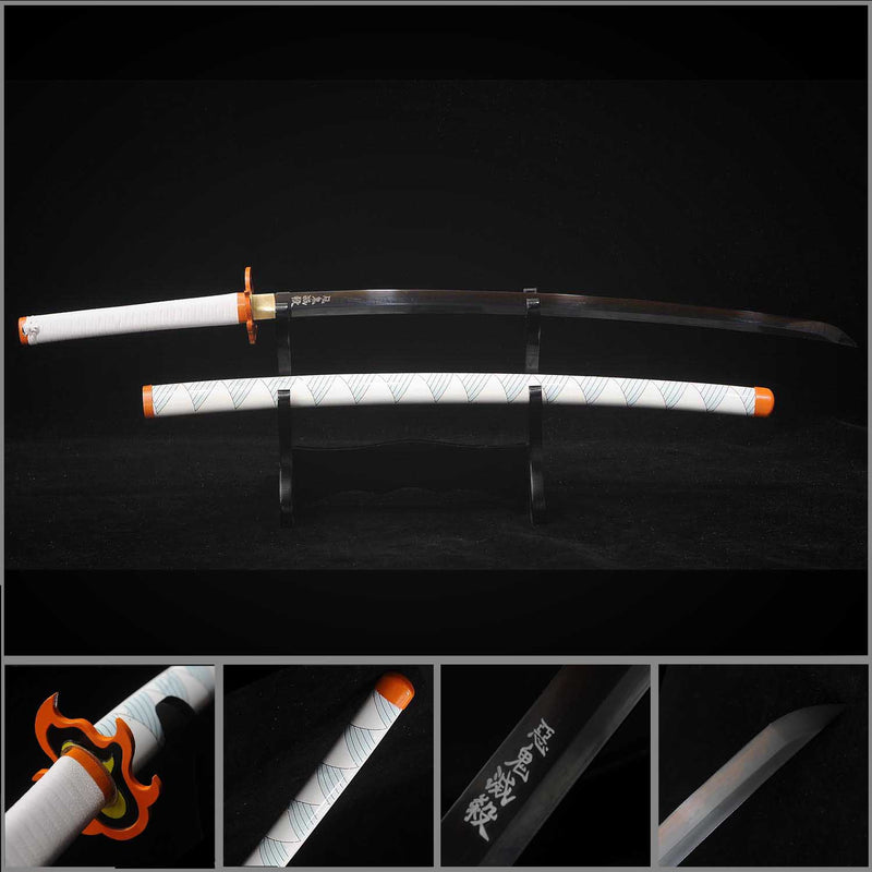 Rengoku Kyojuro Nichirin Katana – Demon Slayer Sword 1095 Steel 