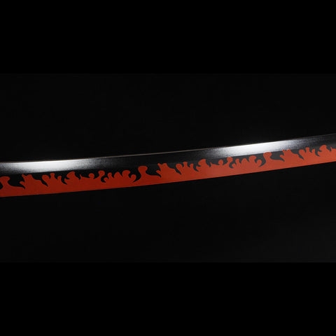 Sharp cutting edge of Rengoku Kyojuro anime sword