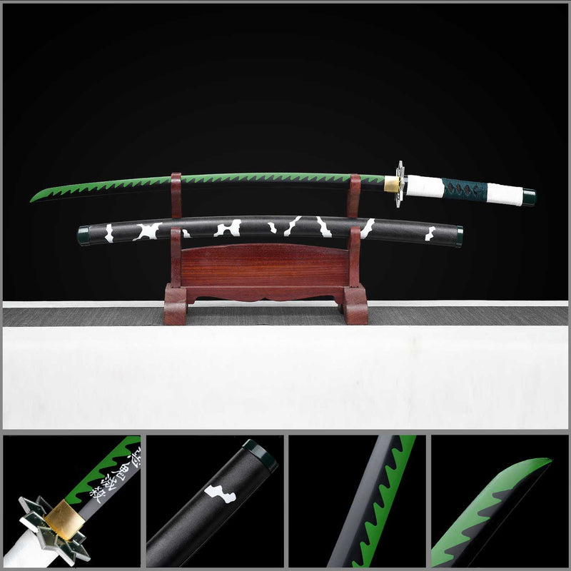 Sanemi Shinazugawa Nichirin Sword Demon Slayer 1095 Steel Katana 