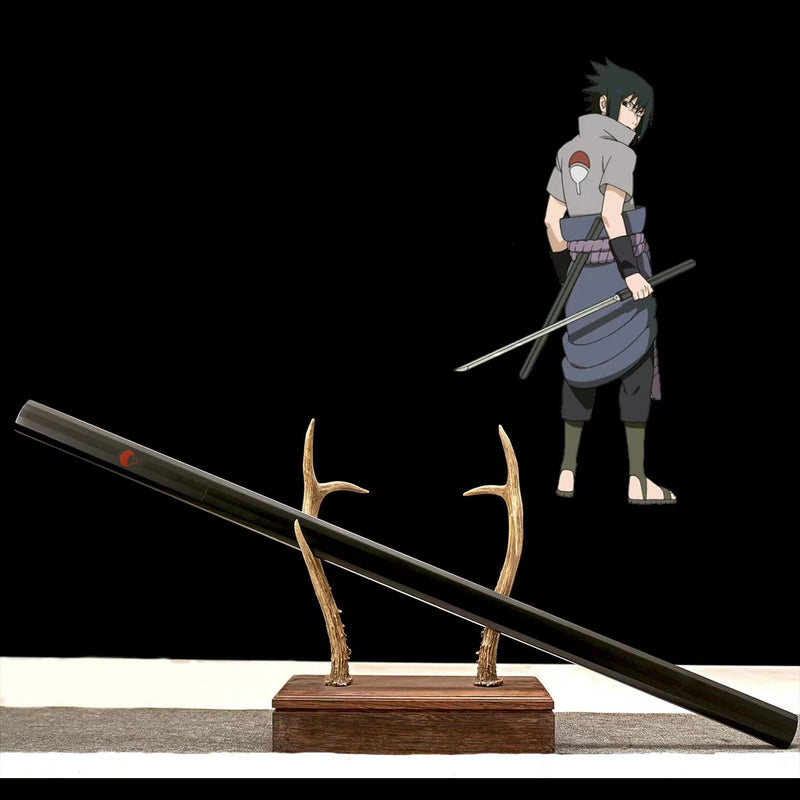 Anime Sasuke Black Blade Sword – Naruto Kusanagi Shirasaya Katana 
