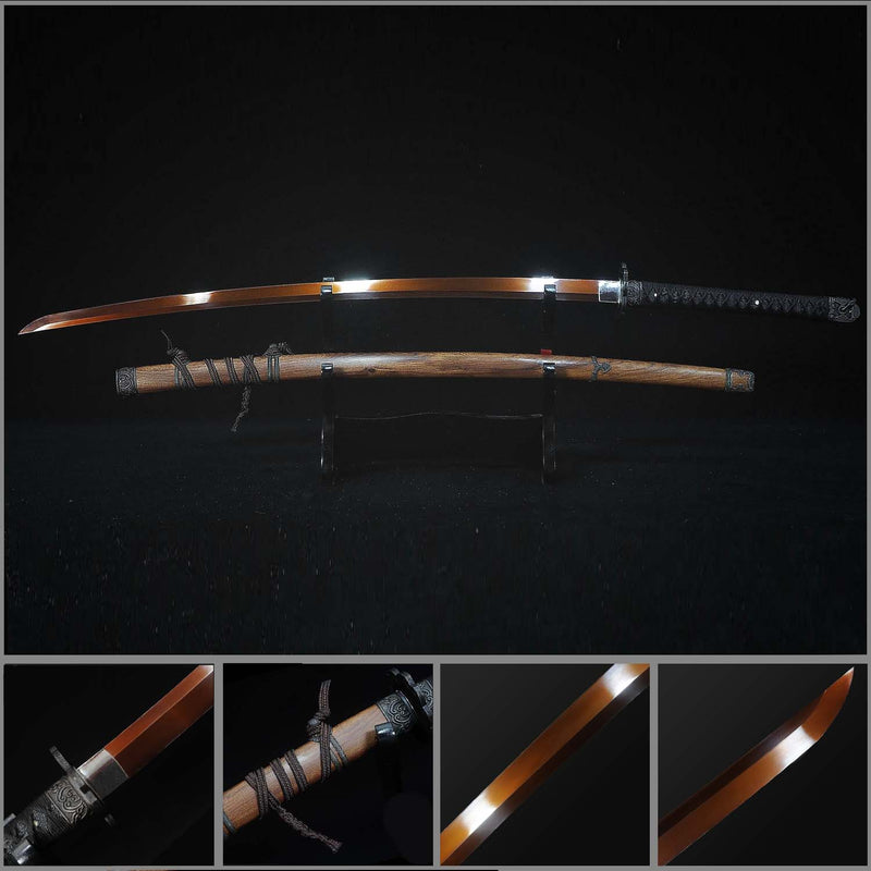 Handmade Sekiro Red Blade Undead Katana Replica Collector Sword 