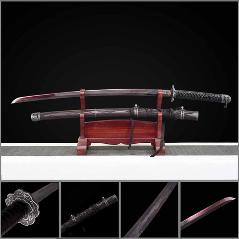 Violet Undead Cut katana sword inspired by Sekiro Shadows Die Twice full length display