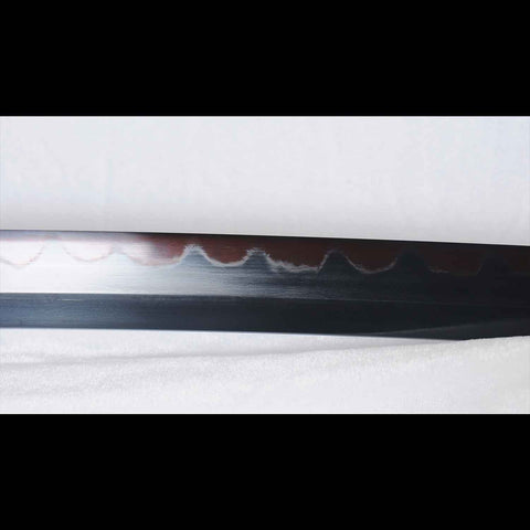 Shusui katana folded steel blade clay tempered hamon