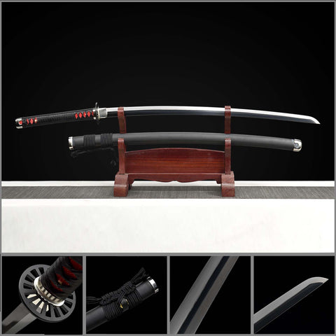 tanjiro kamado nichirin sword replica demon slayer katana 1095 high carbon steel
