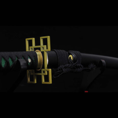 alloy tsuba detail on Tokitou Muichirou Nichirin katana