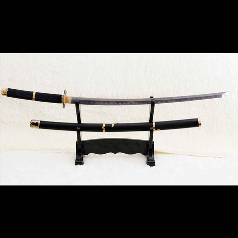 Unsheathed Yubashiri katana blade display
