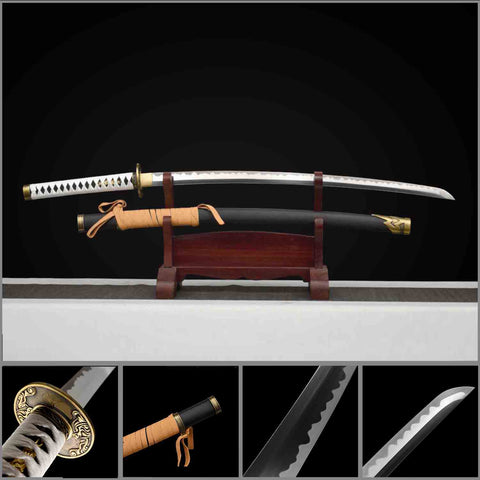 Full view of hand-forged Vergil Yamato Katana from Devil May Cry 3, functional and collectible anime sword