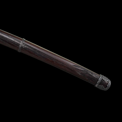 Rosewood saya scabbard of Violet Undead Cut katana sword inspired by Sekiro