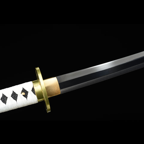 side view of Wado Ichimonji katana guard design