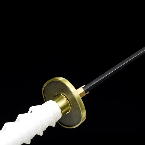 handle and tsuba detail of Roronoa Zoro Wado Ichimonji katana replica