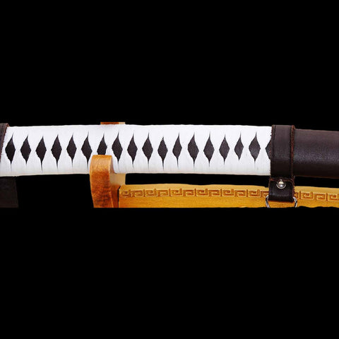 Michonne katana hardwood saya with leather shoulder sling