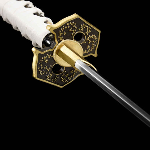 yamato katana fuchi kashira copper details