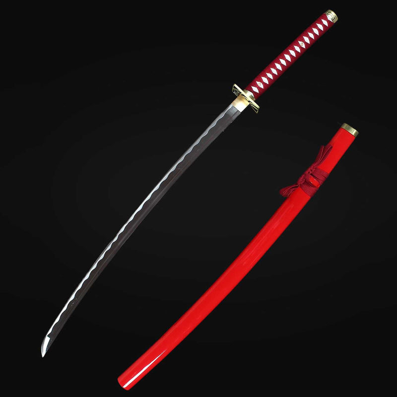 Bleach Renji Abarai Zabimaru Katana Handmade 1060 Steel Full Tang 