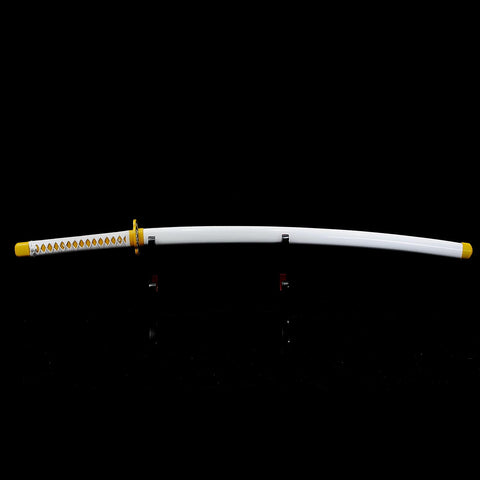 Collector display of Zenitsu Agatsuma Nichirin Katana Demon Slayer sword