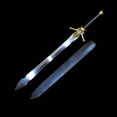 Side view of Devil May Cry Dante Sword with brass fittings