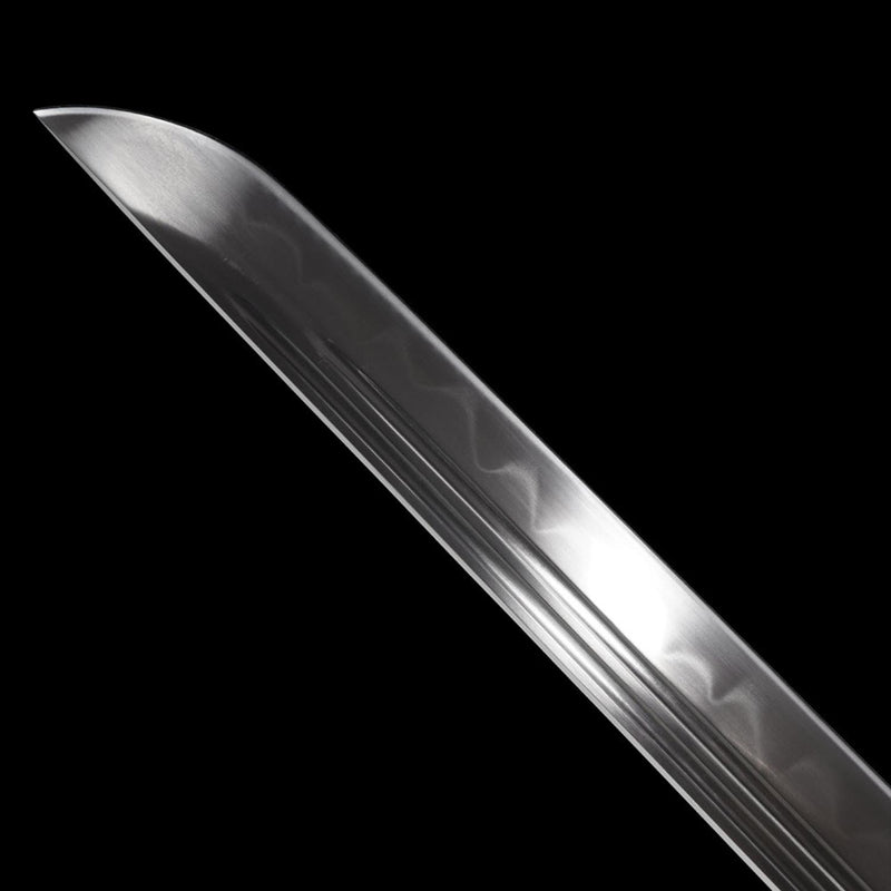 Straight Blade Katana 1045 Carbon Steel Samurai Sword Blue Handle 