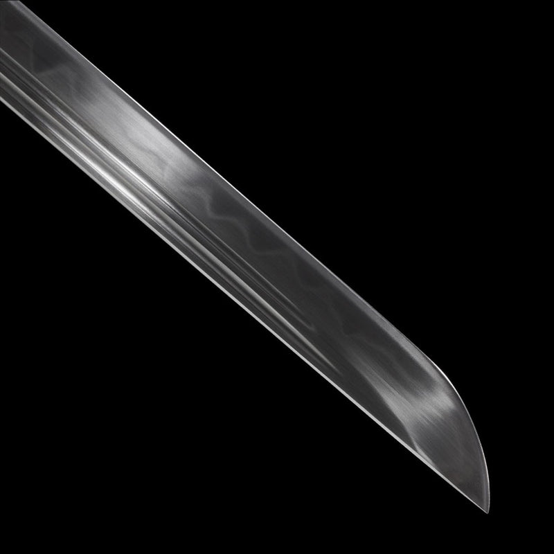 Straight Blade Katana 1045 Carbon Steel Samurai Sword Blue Handle 